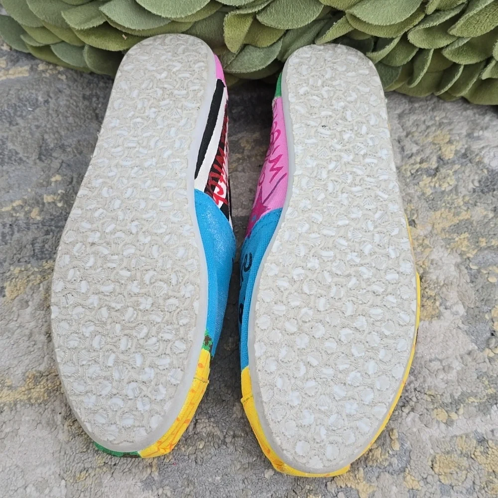 TOMS Wizard of Oz Slip-Ons  Alpargata Custom Painted Size 7.5 - Picture 13 of 14